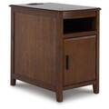 ASHLEY T310-117-CHAIRSIDE-TABLE-BROWN
