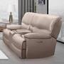 MAN WAH MANWAH-LOVESEAT-W/TAUPE-LEATHR