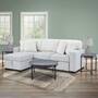 GLOBAL JESSIE-WHITE/CORD-SOFA/CHAISE