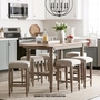 KLAUSSNER NASHVILLE-5PC-DINING-PKG-GREY