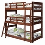 WOODCREST MANUFACTURING TRIPLE-TWIN/TWIN/TWIN-BUNKBED