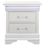 GLOBAL CHARLIE-WHTE-NIGHT-STAND-W/LED