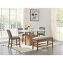 ASHLEY ALEEDA-6PC-MARBLE-DINING-PKG