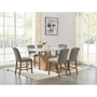 ASHLEY ALEEDA-7PC-MARBLE-DINING-PKG