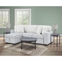 GLOBAL WHITE/CORD-SOFA/CHAISE-6PC-PKG