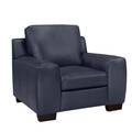 LEATHER LIVING 1003-01-CHAIR-NAVY-LEATHER