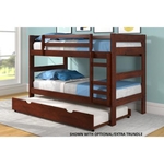 WOODCREST MANUFACTURING TWIN/TWIN-BUNKBED-BROWN-FINISH