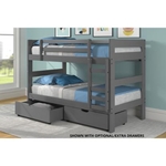 WOODCREST MANUFACTURING TWIN/TWIN-BUNKBED-GREY-FINISH