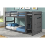 WOODCREST MANUFACTURING TWIN/TWIN-STAIRCASE-BUNKBED